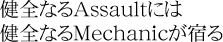 健全なるAssaultには健全なるMechanicが宿る